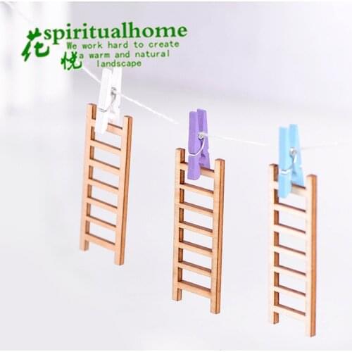 2pcs/4pcs Ladder Stairs Supermarket Stairway Stepladder Staircase Model Small Figurine Crafts Ornament Miniatures Home DIY