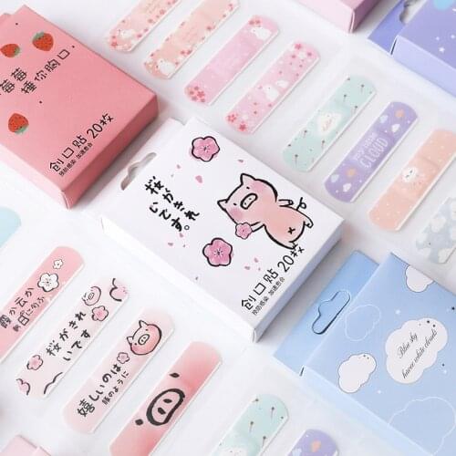 1 Box Waterproof Breathable Cute Cartoon Band Aid Adhesive Bandages First Aid Emergency Kit for Kids Children