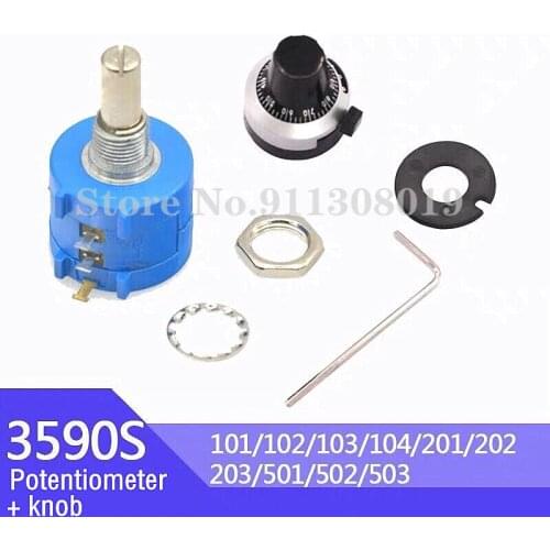 3590S Multiturn Potentiometer 500 1K 2K 5K 10K 20K 50K 100K ohm Potentiometer Adjustable Resistor 3590 102 202 502 103