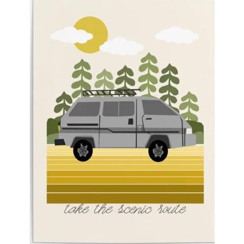 Modular Poster Anime Wall Artwork Canvas Travel Camping Bus Home Decoration Paintings HD Printed Office Room Framework Pictures