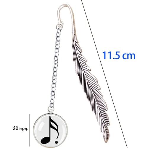 Musical Sign Bookmark Natural Notes Fortississimo Flat Symbol Dotted Semibreve Pendant For Reading Piano Music Book Notebook