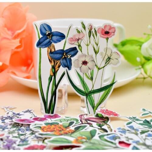 21pcs Beautiful Orchid Flower Sticker plant Clivia Hand account diary Letter Paper pegatinas album decoration adhesive stickers