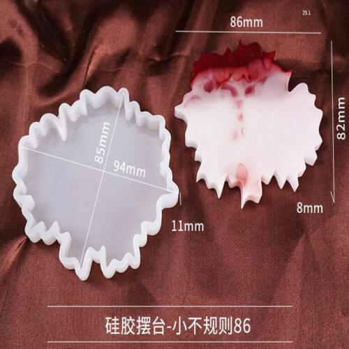 DIY Irregular Mini Puzzle Dried Flower Cup Mat Epoxy Resin Coaster Plate Silicone Mold Jewelry Fillings Handmade Accessory Craft