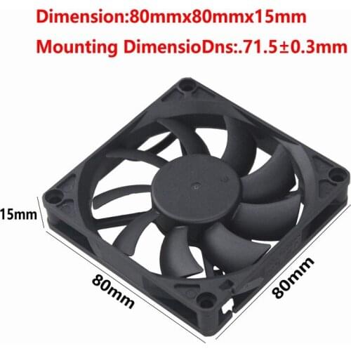 Gdstime 20 pcs 24V DC Cooling Fan 80mm x 15mm 80mmx80mmx15mm 2Pin Connector Two Wire Computer Case Motor Cooler 8cm 8015s