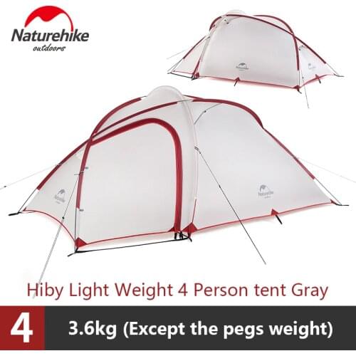 Naturehike Outdoor 3-4 person Waterproof Double-layer Tent with Two Room and Free Footprint 4 Season