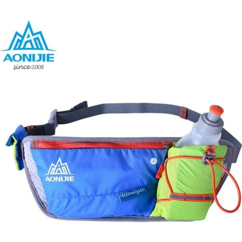 AONIJIE Marathon Jogging Cycling Running Hydration Belt Waist Bag Pouch Fanny Pack Phone Holder For 250ml Water Bottle E887