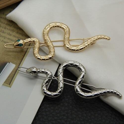 Simple Fashion Hair Accessories Fun Hollow Small Snake Hairpin Headdress A Word Girl Hairpin Clip EA