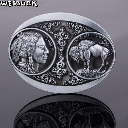 WesBuck Brand Retail 2020 New Sstyle Cowboy Belt Buckle For Men Women Jeans Accessories