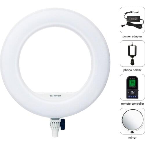 Yidoblo AX-480EII 5500K Warm & Cold Bi-color Camera Photo/Studio/Phone/Video 18'' 240 LED Ring Light LED Lamp Makeup Ring lamp