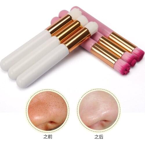 15PCS Nose Deep Clean Brush Face Nasal Pore Cleaning Brush Blackhead Remover Tool (Not contain lanyard)