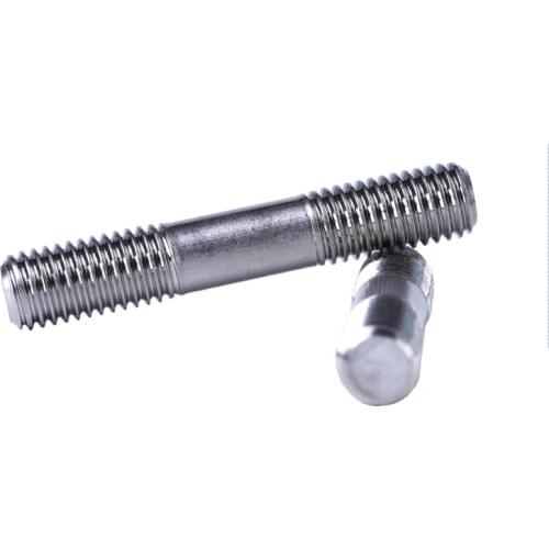 304 stainless steel double headed bolt M12*50MM studs screw arbor rod M12 double-screw bolt 5pcs