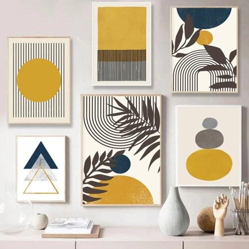 Abstract Canvas Painting Modern Posters Prints Blue Yellow Nature Wall Art Modern Pictures Decoration Living Room Home Decor Art