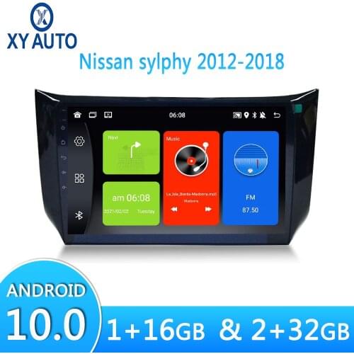 Android 10.0 Car Radio Multimedia Video Audio Player WiFi GPS Navigation For Nissan Sylphy 2012-2018 With Bluetooth Split Screen