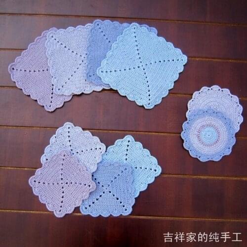 Free shipping cotton crochet fabric doilies 2104 new kitchen accessories cotton pad small fresh for home dinning table decoratio