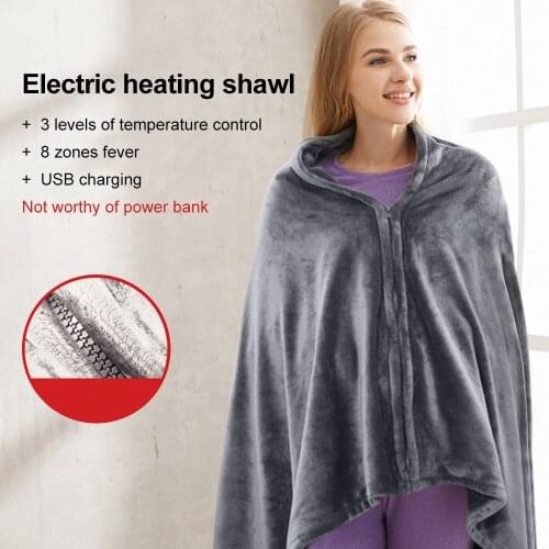 UBS Adjustable Uemperature Electric Blanket, 150x80 Flannel Thermal Blanket, Sustainable Warmth Electric Shawl Blanket In Winter