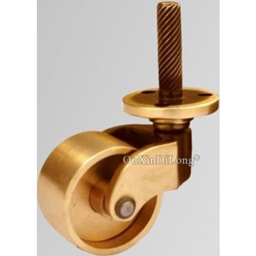 HOT 4PCS European Heavy Brass Furniture Casters Table Chair Sofa Bar Piano Mute Pulleys Rollers Runners Universal Wheels