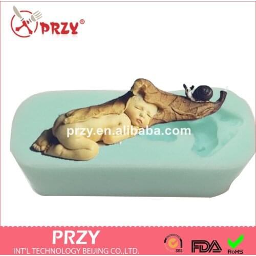Leaves baby Silicone molds soap mold silicone soap molds babies silica gel die leaf Aroma stone moulds Leaves baby candle mould