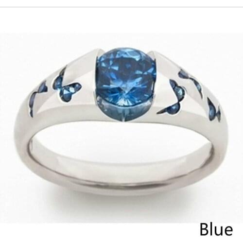 Gu Li Fashion Rings For Women Crystal Butterfly Ring Lover Bridal Wedding Band Anniversary Engagement Jewelry