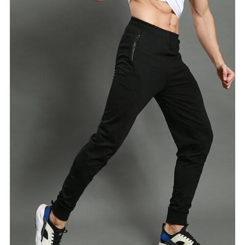 Men running pants sports outdoor jogging elastic fitness gym football soccer basketball training pants Slim Skinny trousers