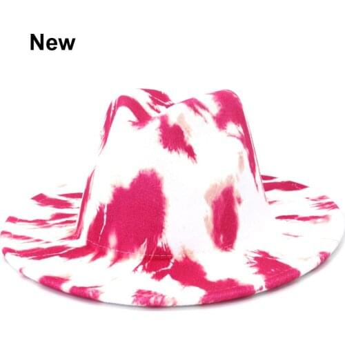 New Autumn Winter Men Women Digital Printing Wide Brim Jazz Panama Vintage Fedora Hat Cotton Outdoor Casual Caps