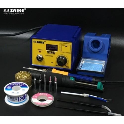 SAIKE 928D Soldering station Digital display Adjustable temperature Electric soldering iron 220V 75W