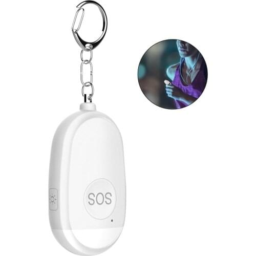 Portable Self Defense Alarm Security Protect Alert Scream Loud Emergency Alarm Keychain Safety For Women Child LED Light
