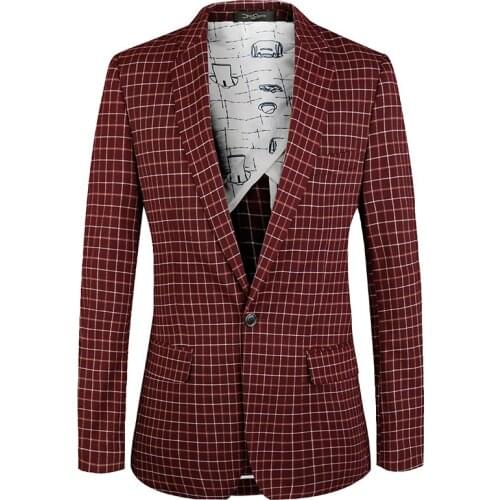 Luxury brand Men Jacket 2020 New Summer euro plus size Casual Banquet Mens blazer Designer Fashion Plaid Suit Jackets middle age