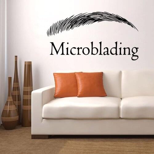 Creative Microblading Self Adhesive Vinyl Waterproof Wall Decal For Home Decor Living Room Bedroom Decal Creative Stickers