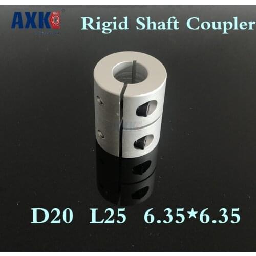 Ball Bearing Axk 2pcs 1/4" Tto Inch Rigid Shaft Coupler Clamp 6.35mm To Stepper Servo Motor Coupling D20 L25 6.35x6.35mm Cnc
