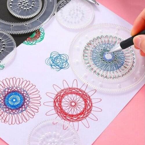 Spirograph Drawing Ruler Toys Set Geometric Ruler Drawing Drafting Tools Learning Painting Children Puzzle Toys Educational Gift