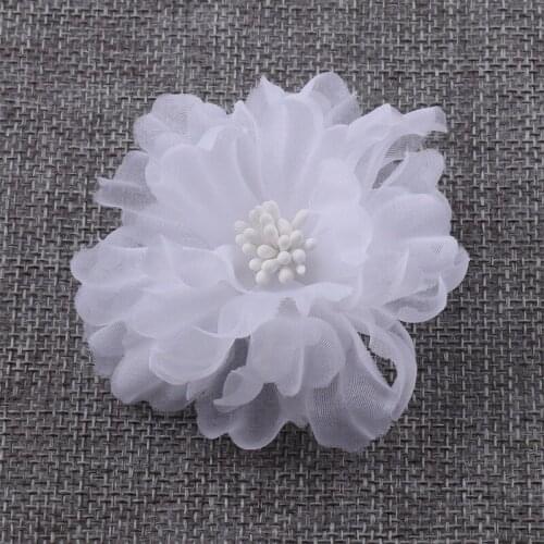 Fabric Flowers Handmade Stereotypes Flowers Handmade DIY Jewelry Materials Chiffon Yarn Flowers