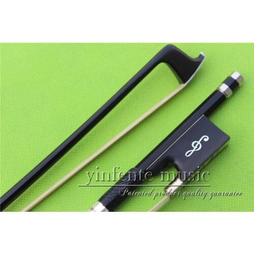 XHT-0056# new one 4/4 Violin Bow black Carbon Fiber Fine Sliver String High Quality
