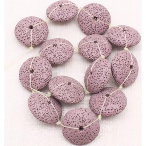 26mm Purple Volcanic Lave Stone Round Loose beads 15",Min.Order $10,we provide mixed wholesale for all items