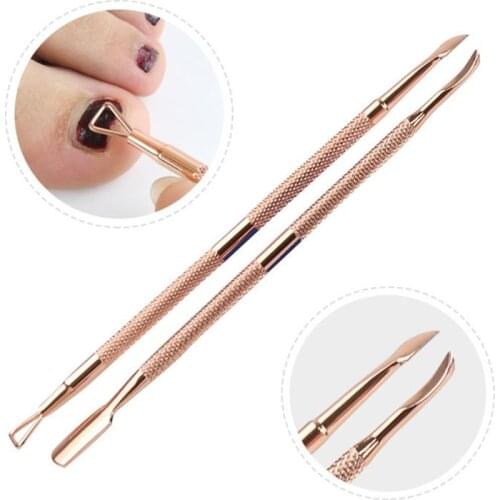 3Pcs Cuticle Pusher Scraper Professional Stainless Steel Gel Nail Polish Spoon Remover Dead Skin Cleaner Pedicure Manicure Tools