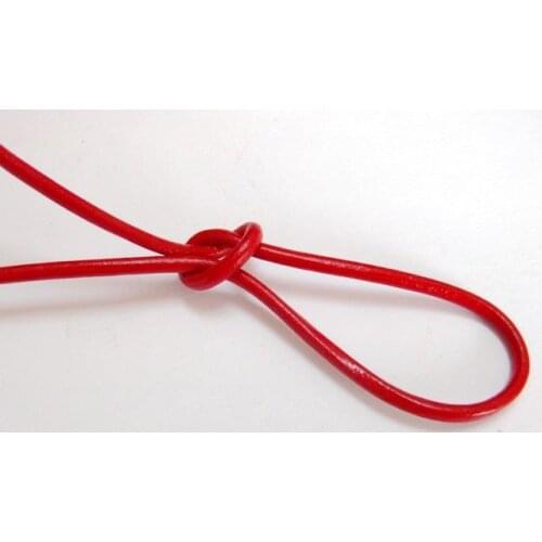 32.8 feet Red Round Real Leather Jewelry Cord 3mm