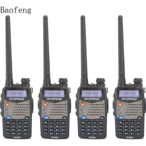 4-PCS New Black Baofeng UV 5RA Two Way Radio 136-174/400-520 with free earpiece