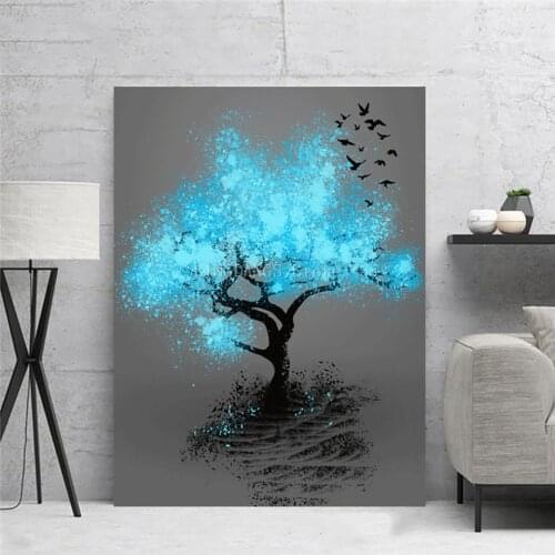 5D DIY Diamond painting Abstract Landscape Fluorescent Tree Disney Frozen 2 diamond mosaic embroidery cross stitch home decor