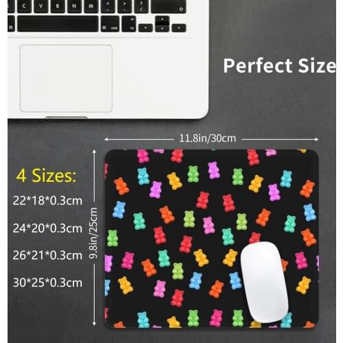 Gummy Bear Pattern Mouse Pad DIY Print Cushion Gummy Bear Candy Sweets Pattern Bonbon Food Treat Awesome