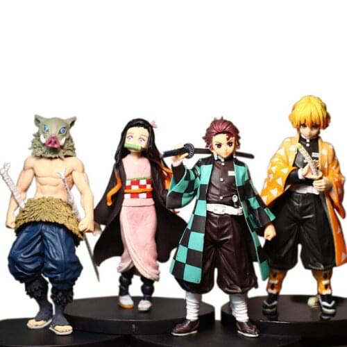 Demon Toys Action Figure Kamado Nezuko Kamado Tanjirou Anime Gift Agatsuma Zenitsu Demon Slayer Model Doll Figurines Toys Demon