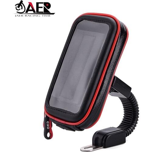 JAER Phone within 6.3 inch Screen Side Mirror Phone Holder Rearview Mirror Mount 360 Degrees Smartphone Stand Touch screen Bag