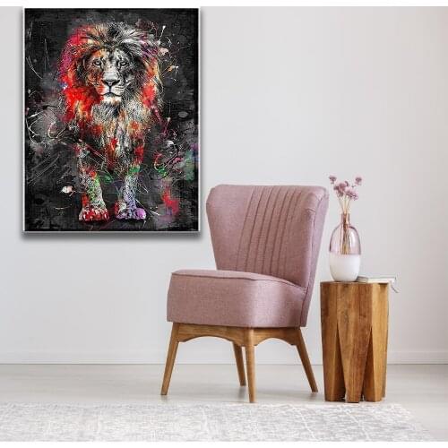 Painting By Numbers Animals Lion Zebra Horse Oil Painting On Canvas Home Modern Decorative Pictures Unique Gift 40×50 CM