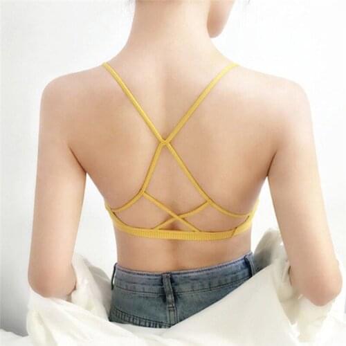 Beauty Back Bra Sexy Deep V-Neck Solid Tube Top Summer Women Seamless Tank Top Underwear Female Sexy Seamless Bra 5 Colors