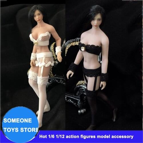 1/12 Scale female bra Long stockings underwear clothes for 6 inches TBLeague action figures