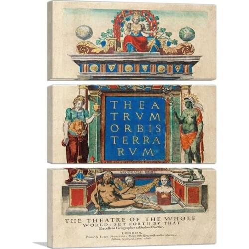 Wall Art the Theatre Whole World Canvas Painting HD Printed Retro Poster Home Decoration Modular Pictures For Bedroom Framework