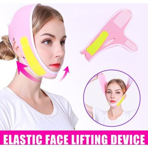 Newly Face-lift Bandage V-face Shaping Elastic Face Chin Strap Reduce Double Chin Face Slimming 19ing