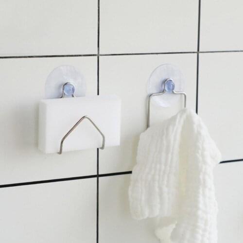 New Portable Suction Cup Steel Drain Rack Cleaning Shelf Dish Drainer Sponge Holder Sink Bathroom Kitchen Accessories