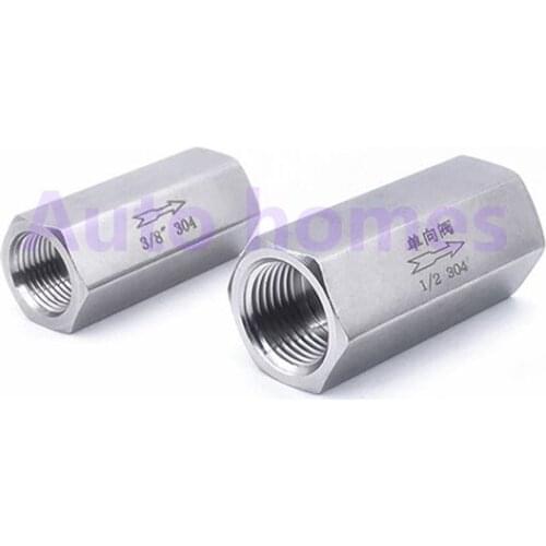 Check valve 1/8" 1/4" 3/8" 1/2" 3/4" inch female thread SS304 stainless steel high temperature acid-proof one-way check valve