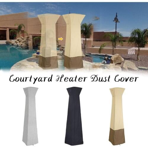 Patio Heater Cover Waterproof with Zipper Standup Outdoor Heater Covers Protects from Snow Rain Dust and Sun