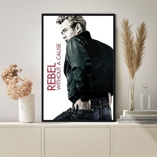 Rebel Without a Cause (1955) Poster James Dean Poster Music Star Singer Hip Hop Rap Canvas Print Wall Painting Home Decoration