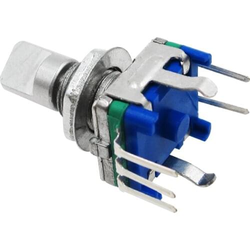 5pcs Rotary encoder,code switch/EC11/ audio digital potentiometer,with switch,5Pin, handle length 20mm